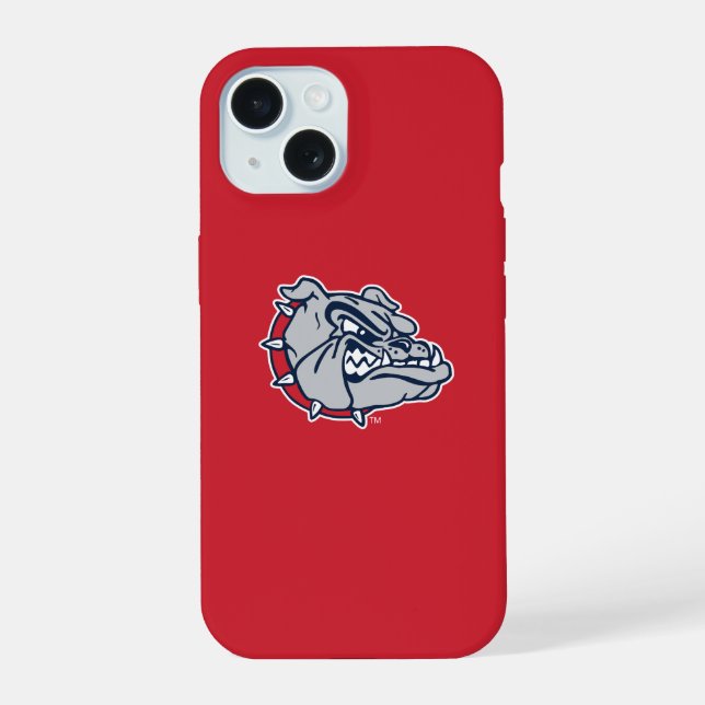 Gonzaga Bulldogs Mascot Logo iPhone 15 Case (Back)