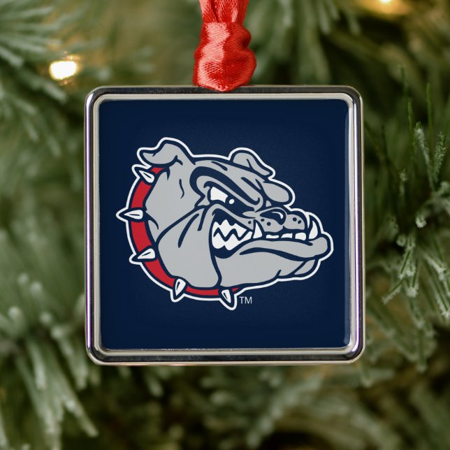 Gonzaga Bulldogs Mascot Logo Metal Ornament (Tree)