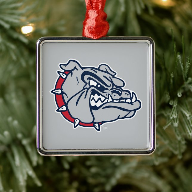 Gonzaga Bulldogs Mascot Logo Metal Ornament (Tree)