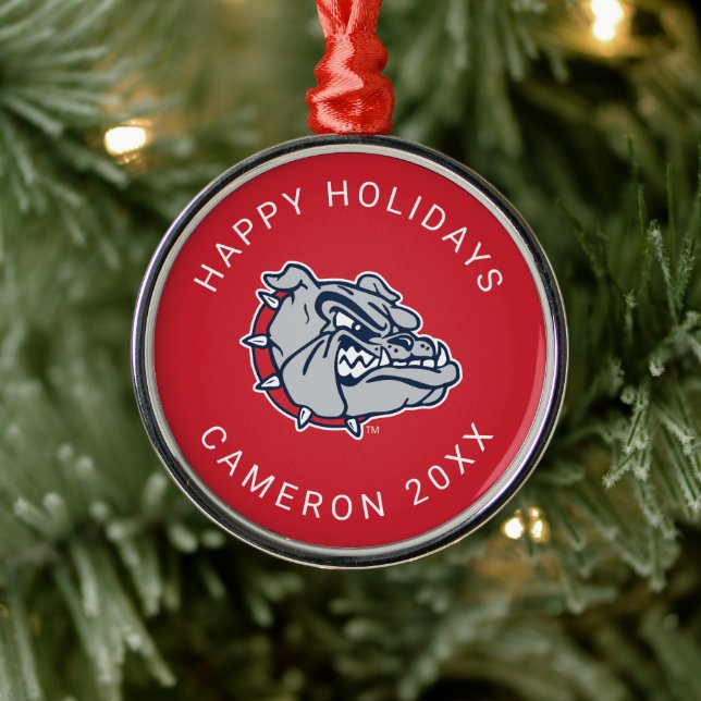 Gonzaga Bulldogs Mascot Logo Metal Ornament (Tree)