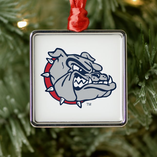 Gonzaga Bulldogs Mascot Logo Metal Ornament (Tree)