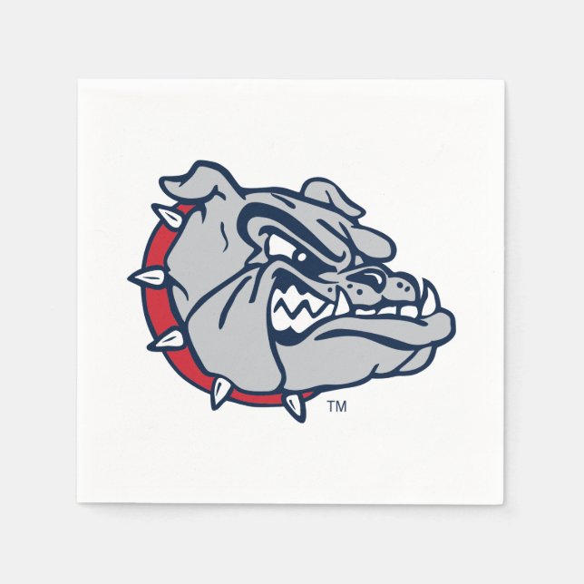 Gonzaga Bulldogs Mascot Logo Napkins (Front)