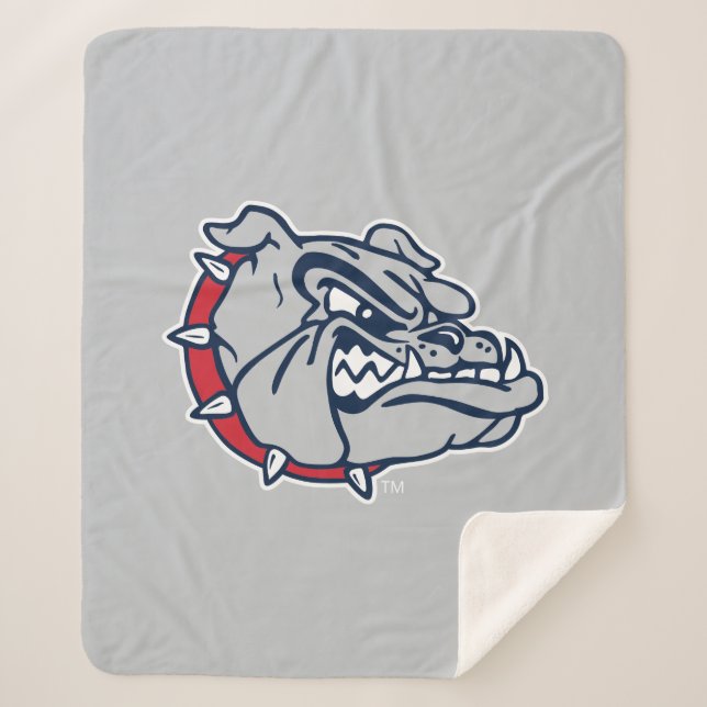 Gonzaga Bulldogs Mascot Logo Sherpa Blanket (Front)