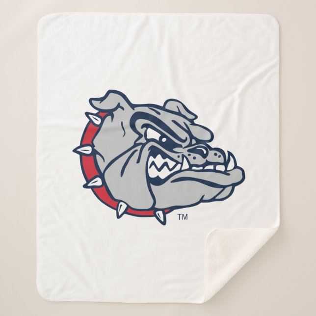 Gonzaga Bulldogs Mascot Logo Sherpa Blanket (Front)