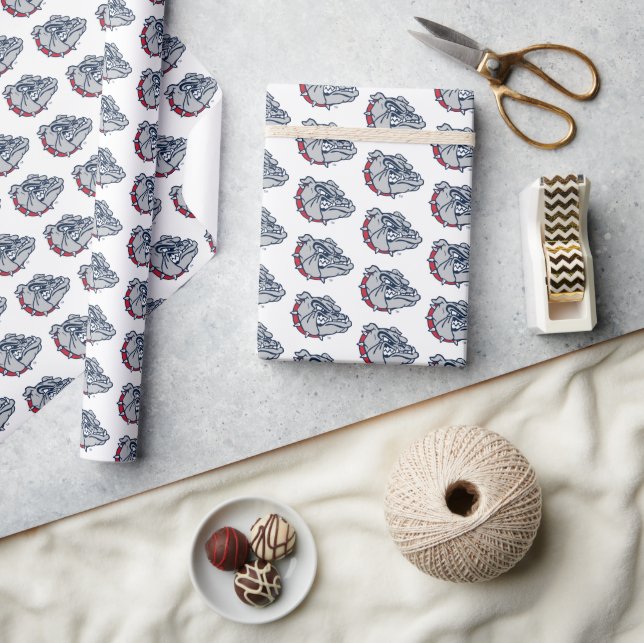 Gonzaga Bulldogs Mascot Logo Wrapping Paper (Crafts)