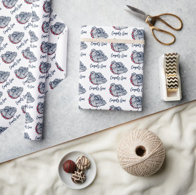 Gonzaga Bulldogs Mascot Logo Wrapping Paper (Crafts)