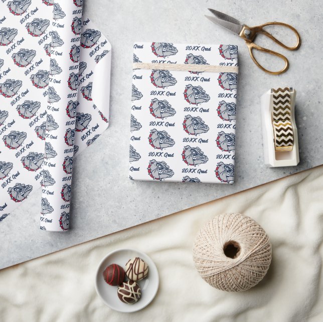 Gonzaga Bulldogs Mascot Logo Wrapping Paper (Crafts)