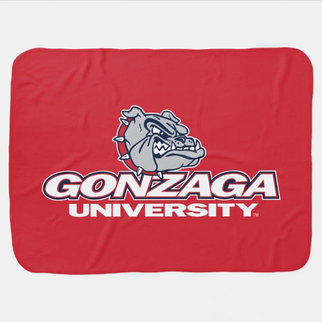 Gonzaga University Bulldogs Logo Baby Blanket (Horizontal)