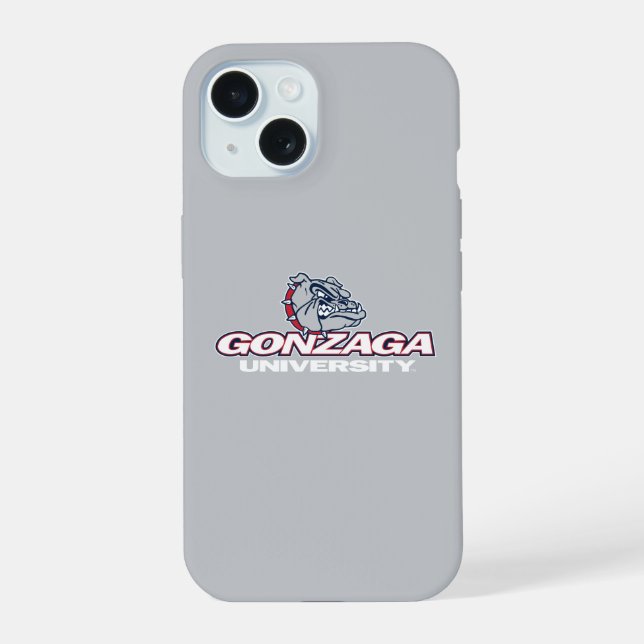 Gonzaga University Bulldogs Logo iPhone 15 Case (Back)