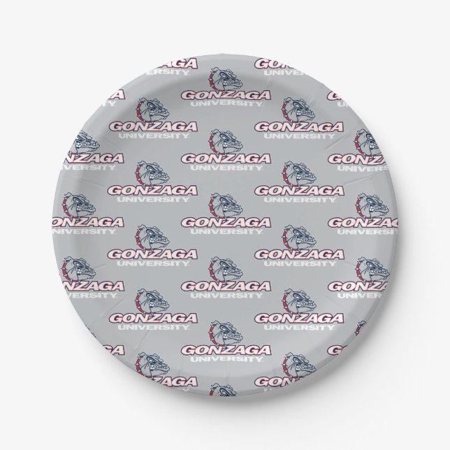 Gonzaga University Bulldogs Logo Paper Plates (Front)