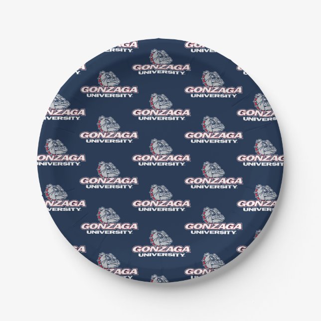 Gonzaga University Bulldogs Logo Paper Plates (Front)