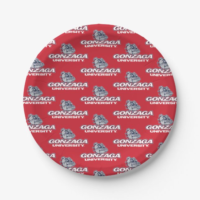Gonzaga University Bulldogs Logo Paper Plates (Front)