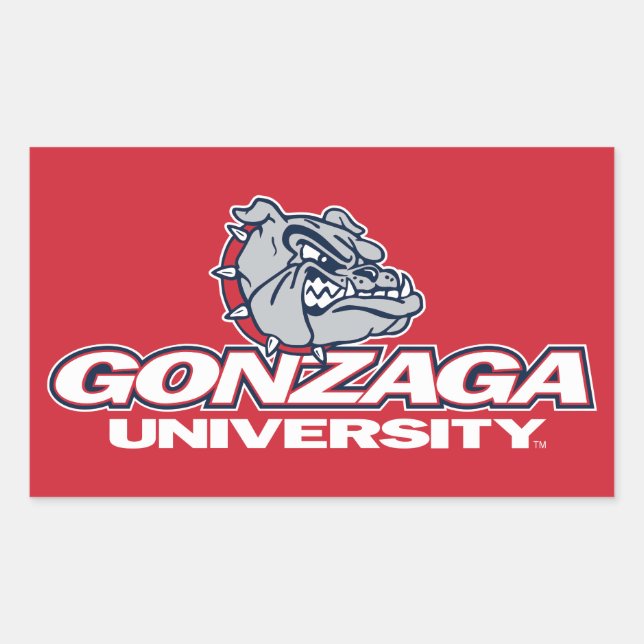 Gonzaga University Bulldogs Logo Rectangular Sticker (Front)