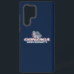 Gonzaga University Bulldogs Logo Samsung Galaxy S22 Ultra Case<br><div class="desc">The Gonzaga University logo prominently features their fierce and determined bulldog mascot. The bulldog's expression is intense and aggressive, wearing a spiked collar, symbolizing strength and resilience. The mascot is placed above the bold Gonzaga text, written in red outlined by blue, followed by "University" in strong blue block letters underneath....</div>