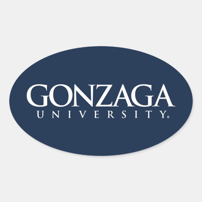 Gonzaga University Classic Logo Oval Sticker (Front)