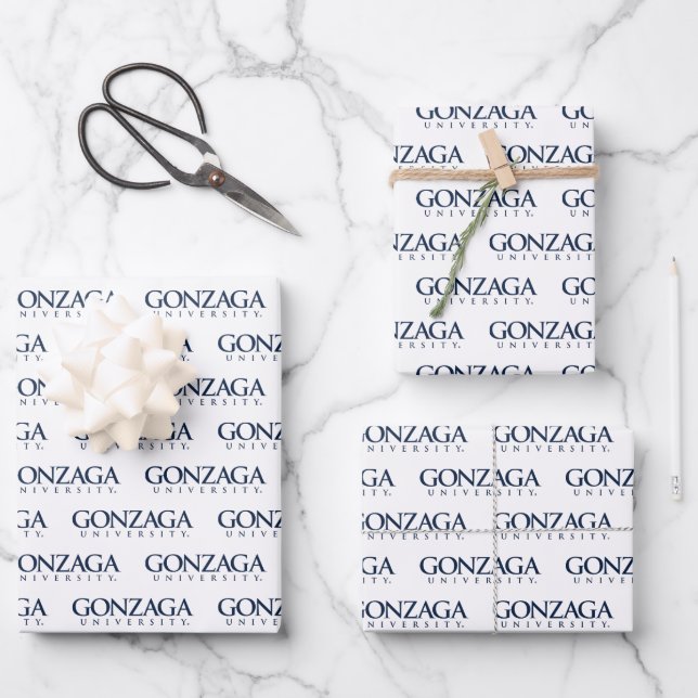 Gonzaga University Classic Logo Wrapping Paper Sheets (Front)