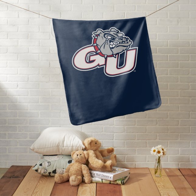 Gonzaga University GU Bulldogs Logo Baby Blanket (In Situ)