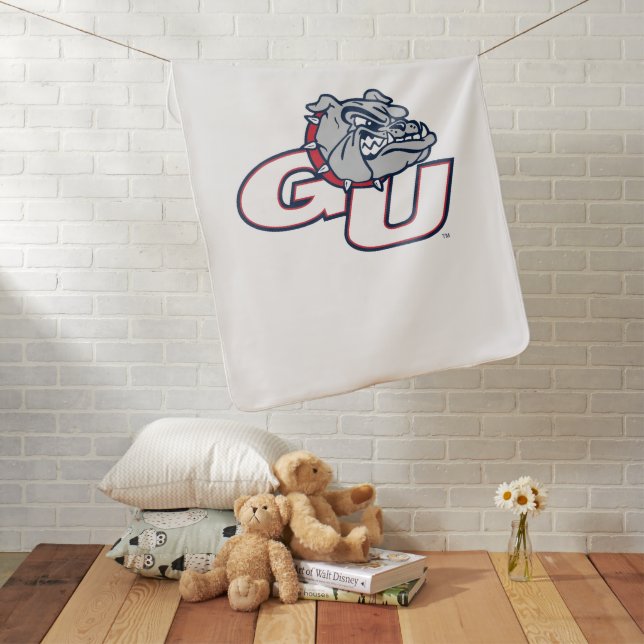 Gonzaga University GU Bulldogs Logo Baby Blanket (In Situ)