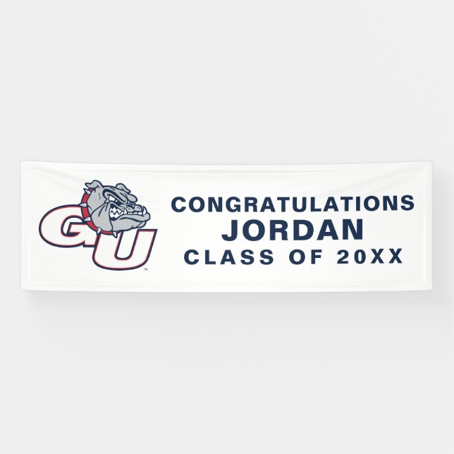 Gonzaga University GU Bulldogs Logo Banner (Horizontal)