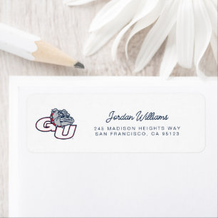 Gonzaga University GU Bulldogs Logo Label