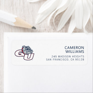 Gonzaga University GU Bulldogs Logo Label