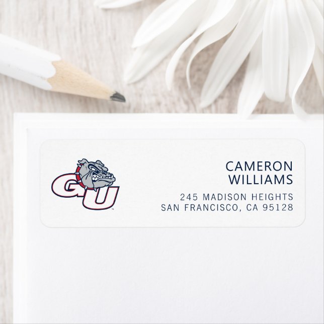 Gonzaga University GU Bulldogs Logo Label (Insitu)