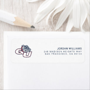 Gonzaga University GU Bulldogs Logo Label