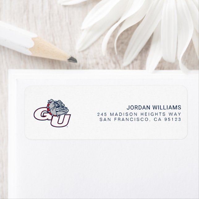 Gonzaga University GU Bulldogs Logo Label (Insitu)