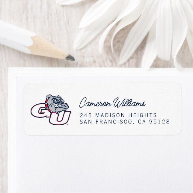 Gonzaga University GU Bulldogs Logo Label (Insitu)