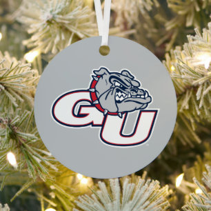 Gonzaga University GU Bulldogs Logo Metal Ornament