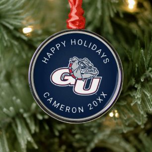 Gonzaga University GU Bulldogs Logo Metal Ornament