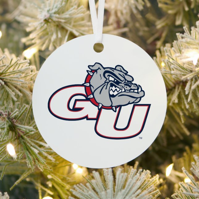 Gonzaga University GU Bulldogs Logo Metal Ornament (Insitu)