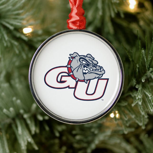 Gonzaga University GU Bulldogs Logo Metal Ornament (Tree)