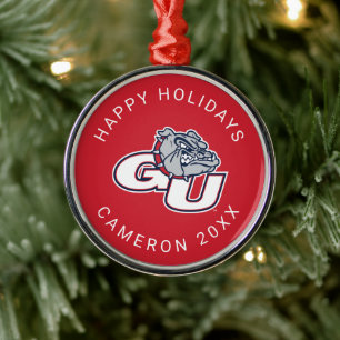 Gonzaga University GU Bulldogs Logo Metal Ornament