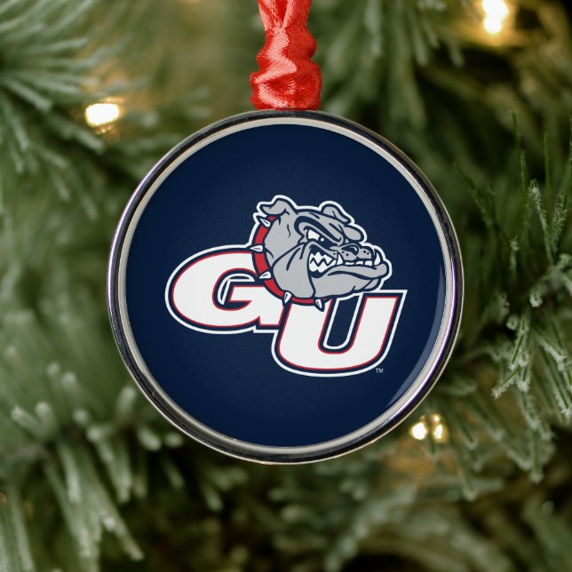 Gonzaga University GU Bulldogs Logo Metal Ornament (Tree)