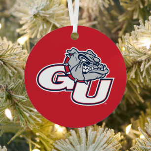 Gonzaga University GU Bulldogs Logo Metal Ornament