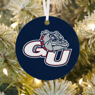 Gonzaga University GU Bulldogs Logo Metal Ornament