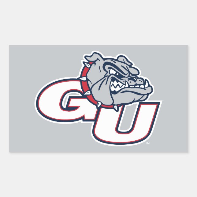 Gonzaga University GU Bulldogs Logo Rectangular Sticker (Front)