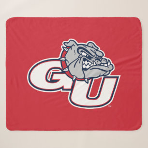 Gonzaga University GU Bulldogs Logo Sherpa Blanket