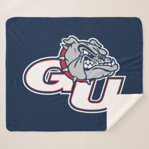 Gonzaga University GU Bulldogs Logo Sherpa Blanket