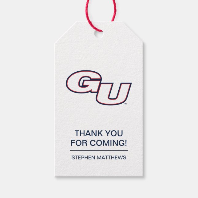 Gonzaga University GU Logo Gift Tags (Front)
