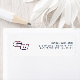 Gonzaga University GU Logo Label
