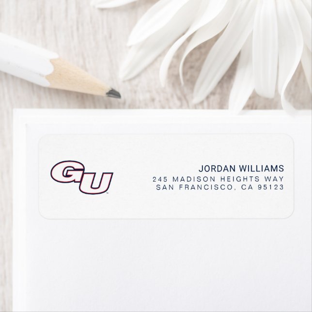 Gonzaga University GU Logo Label (Insitu)