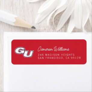 Gonzaga University GU Logo Label