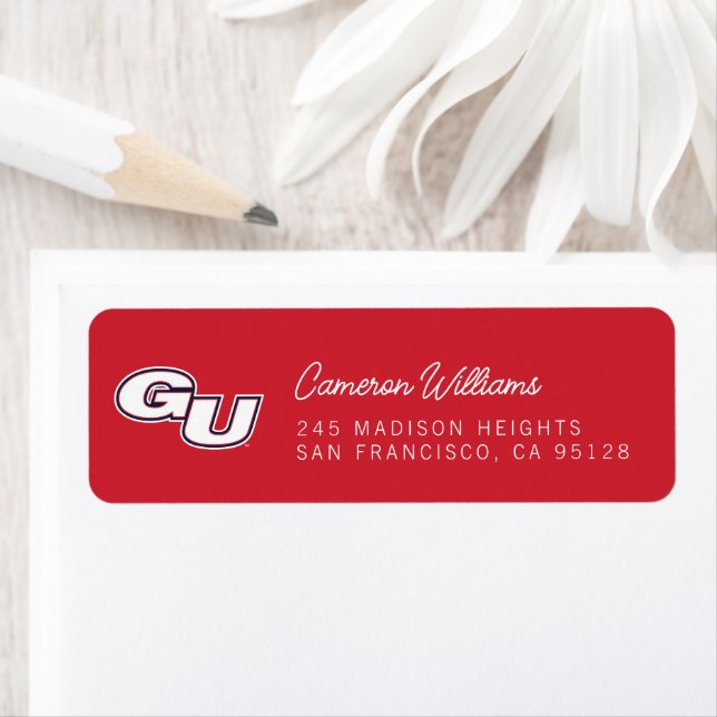Gonzaga University GU Logo Label (Insitu)
