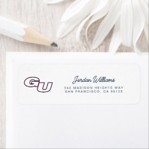 Gonzaga University GU Logo Label