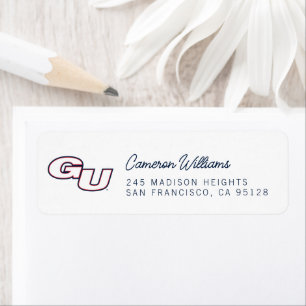 Gonzaga University GU Logo Label
