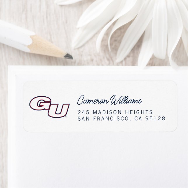 Gonzaga University GU Logo Label (Insitu)