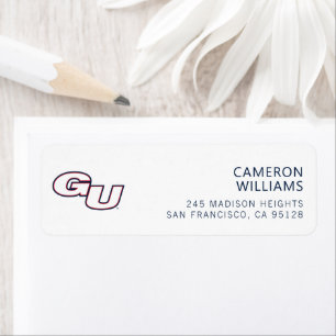 Gonzaga University GU Logo Label
