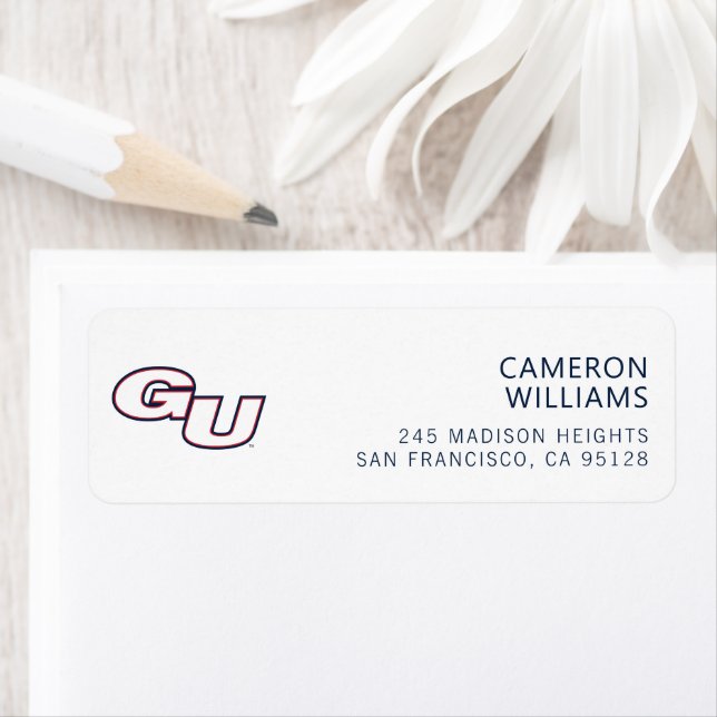Gonzaga University GU Logo Label (Insitu)